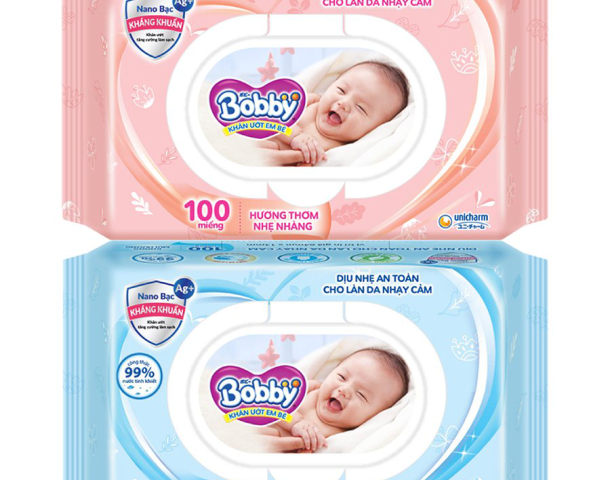 Khăn ướt trẻ em Baby Love — nắp nhựa