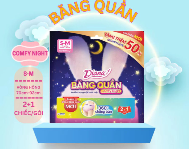 Băng vệ sinh quần Diana Comfy Night